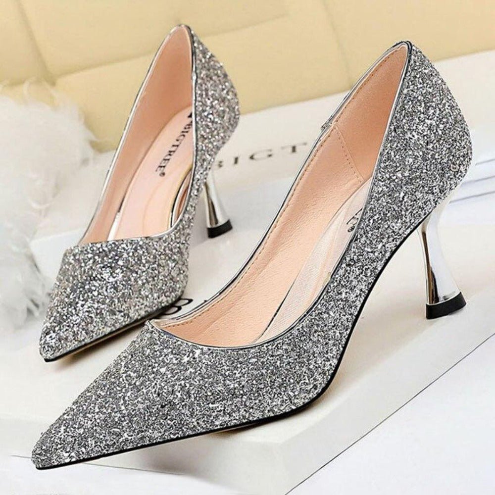 High Heels Sequined Pumps - Easy Pickins Store