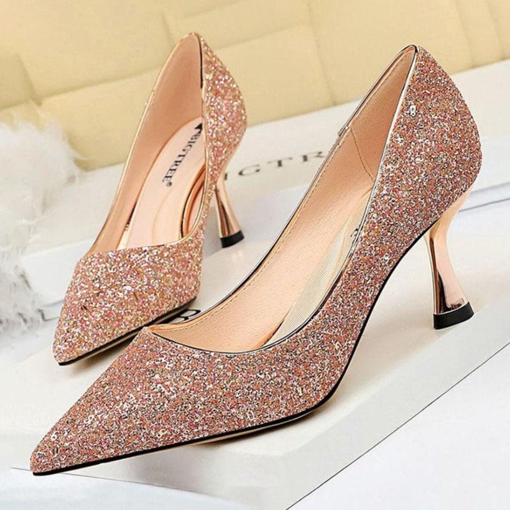 High Heels Sequined Pumps - Easy Pickins Store