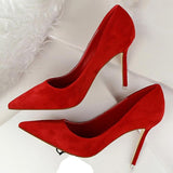 High Heels Suede Pumps Plus Sizes - Easy Pickins Store