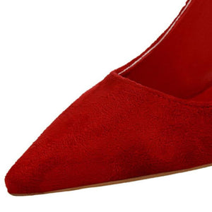 High Heels Suede Pumps Plus Sizes - Easy Pickins Store