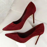 High Heels Suede Pumps Plus Sizes - Easy Pickins Store