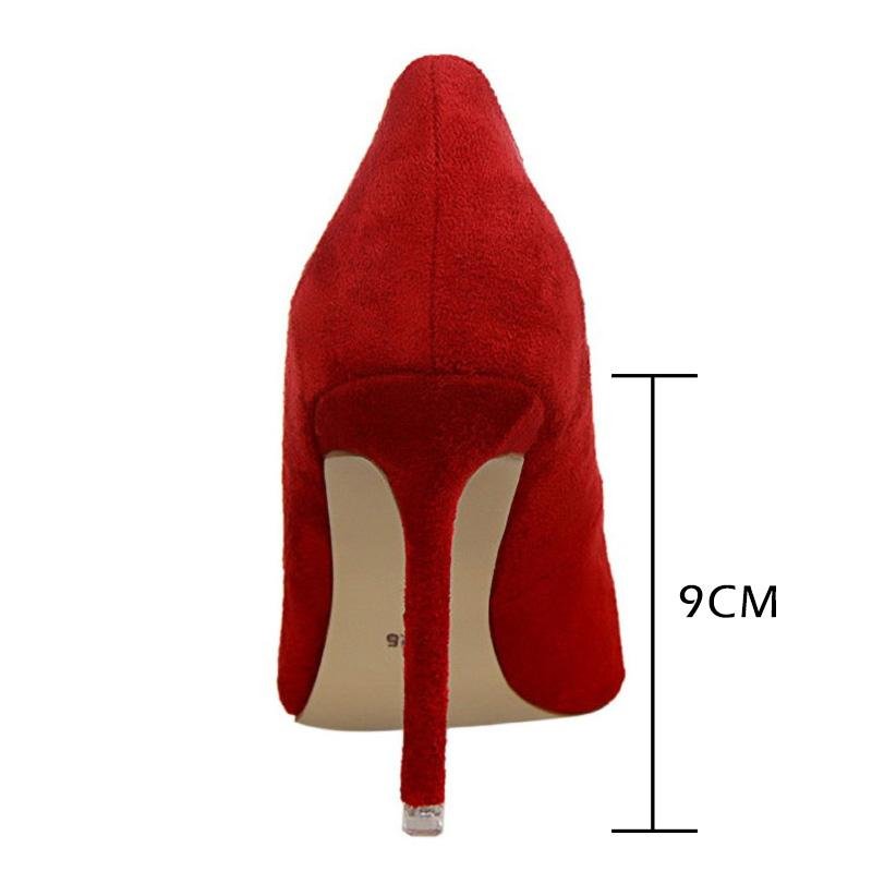 High Heels Suede Pumps Plus Sizes - Easy Pickins Store