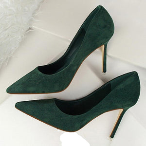 High Heels Suede Pumps Plus Sizes - Easy Pickins Store