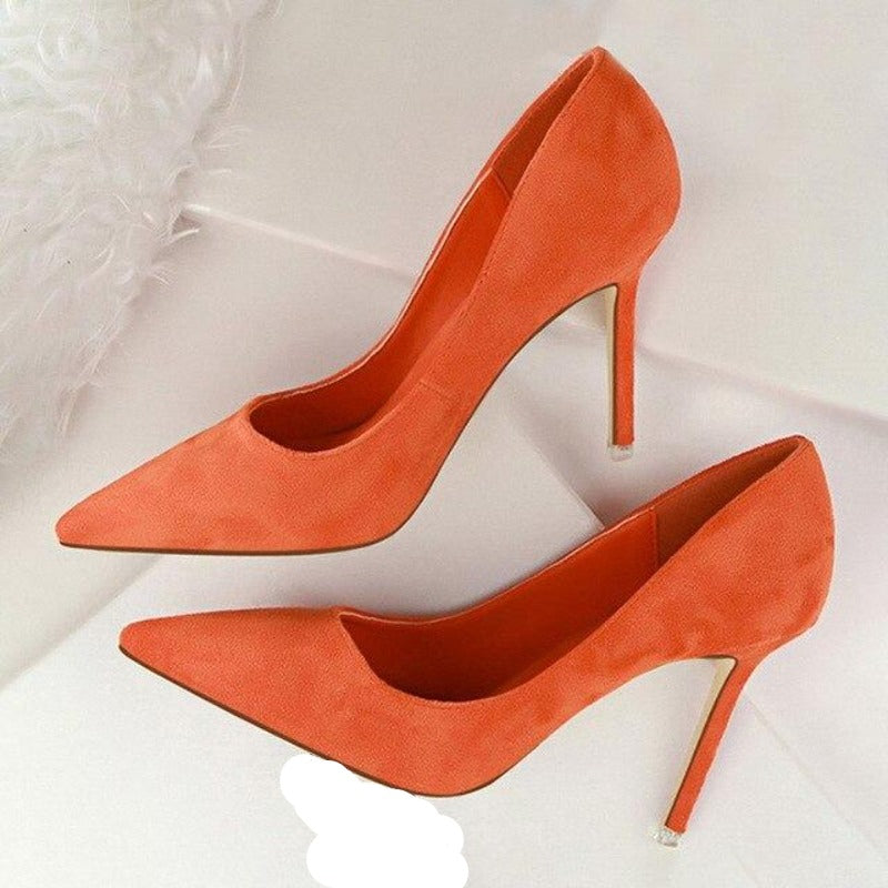 High Heels Suede Pumps Plus Sizes - Easy Pickins Store