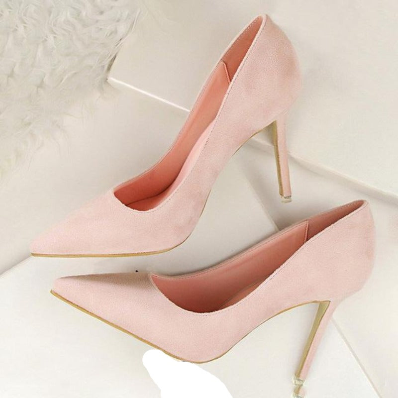 High Heels Suede Pumps Plus Sizes - Easy Pickins Store