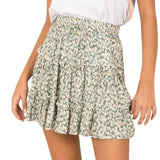 High Waist A Line Bohemian Floral Elastic Short Skirt - Easy Pickins Store