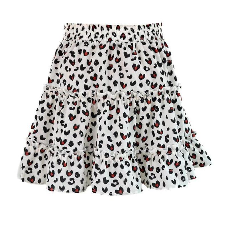 High Waist A Line Bohemian Floral Elastic Short Skirt - Easy Pickins Store