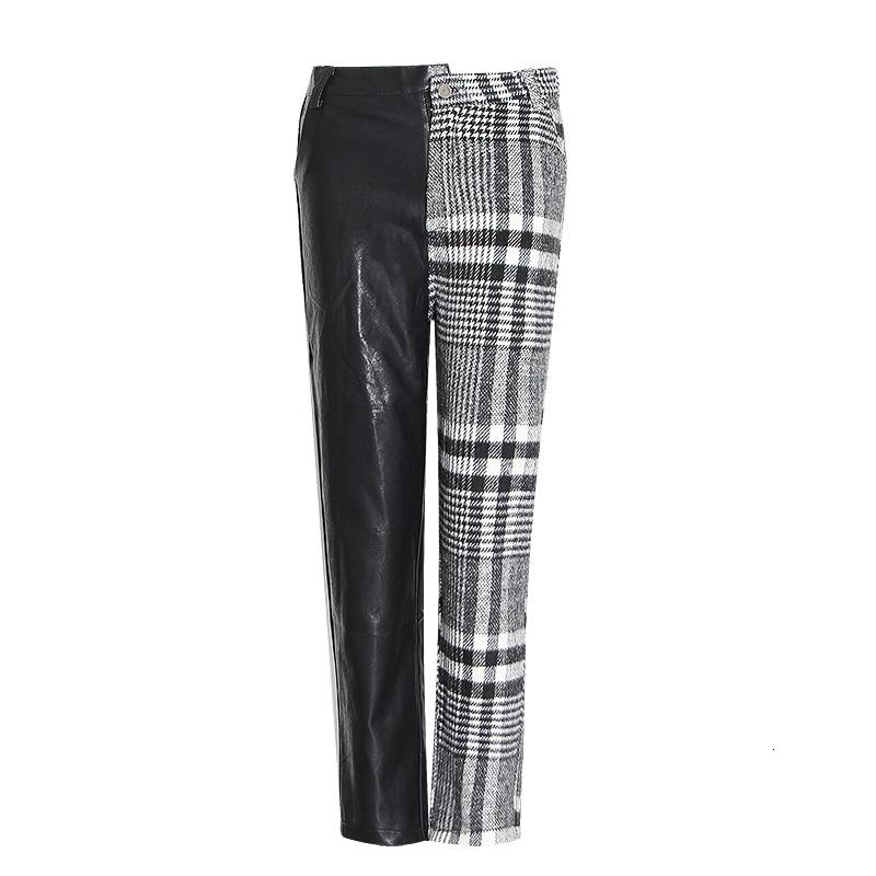 High Waist Asymmetrical Patchwork Ankle Length Wool Pants - Easy Pickins Store