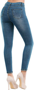 High Waist Butt Lift Stretch Ripped Skinny Jeans Distressed Denim - Easy Pickins Store