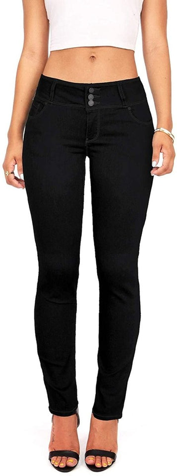 High Waist Butt Lift Stretch Ripped Skinny Jeans Distressed Denim - Easy Pickins Store