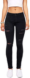 High Waist Butt Lift Stretch Ripped Skinny Jeans Distressed Denim - Easy Pickins Store