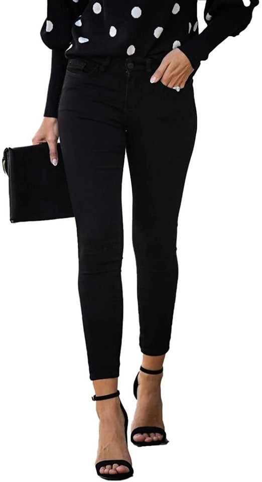 High Waist Butt Lift Stretch Ripped Skinny Jeans Distressed Denim - Easy Pickins Store