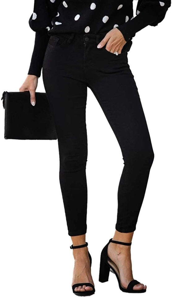 High Waist Butt Lift Stretch Ripped Skinny Jeans Distressed Denim - Easy Pickins Store