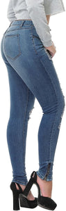 High Waist Butt Lift Stretch Ripped Skinny Jeans Distressed Denim - Easy Pickins Store