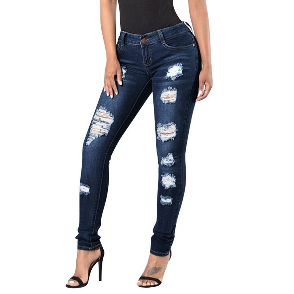 High Waist Denim Jeans - Easy Pickins Store