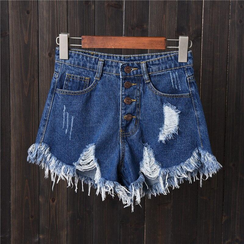 High Waist Denim Short Jeans - Easy Pickins Store
