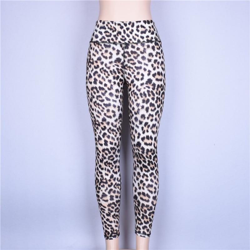 High Waist Leopard Push Up Leggings Polyester Fitness Slim - Easy Pickins Store