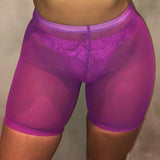 High Waist Mesh Sheer Shorts Bikini Bottom Cover Up - Easy Pickins Store