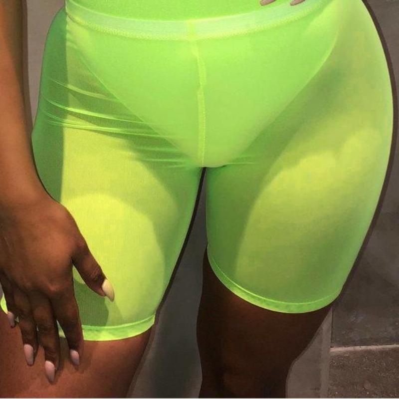 High Waist Mesh Sheer Shorts Bikini Bottom Cover Up - Easy Pickins Store
