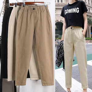 High Waist Pants Loose Plus Sizes - Easy Pickins Store