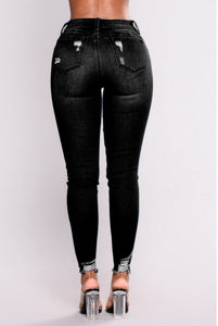 High Waist Push Up Ripped Stretch Jeans Denim - Easy Pickins Store