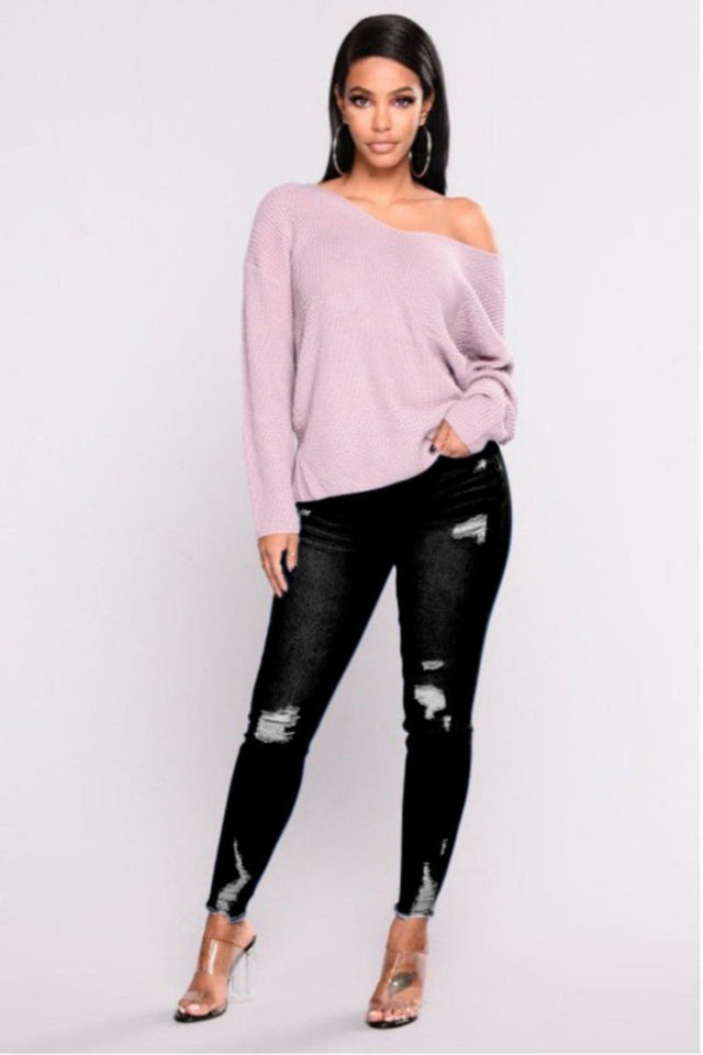High Waist Push Up Ripped Stretch Jeans Denim - Easy Pickins Store