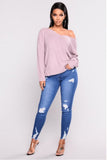 High Waist Push Up Ripped Stretch Jeans Denim - Easy Pickins Store