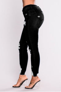 High Waist Push Up Ripped Stretch Jeans Denim - Easy Pickins Store