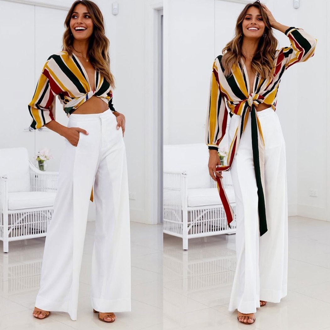 High Waist Wide Leg Loose Long Elegant Pants - Easy Pickins Store