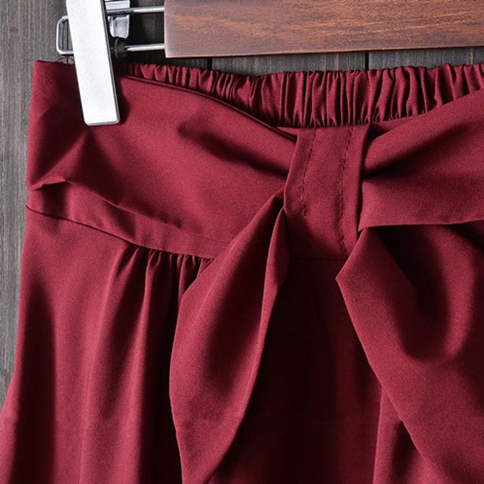 High Waist With Belt Midi Knee Length A line Skirt - Easy Pickins Store