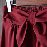 High Waist With Belt Midi Knee Length A line Skirt - Easy Pickins Store