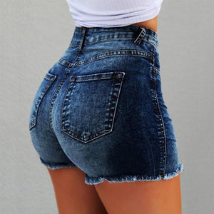 High Wasted Denim Shorts Push Up Skinny Slim - Easy Pickins Store