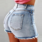 High Wasted Denim Shorts Push Up Skinny Slim - Easy Pickins Store