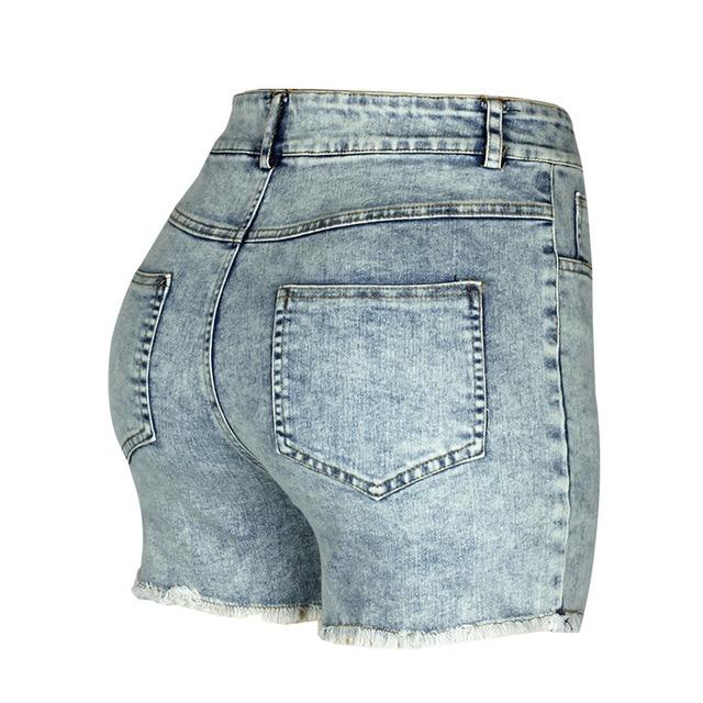 High Wasted Denim Shorts Push Up Skinny Slim - Easy Pickins Store