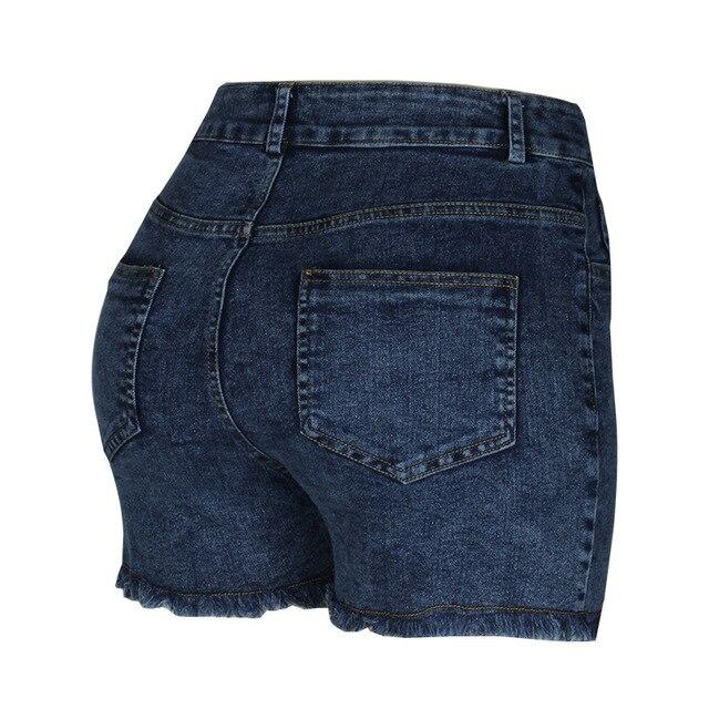 High Wasted Denim Shorts Push Up Skinny Slim - Easy Pickins Store
