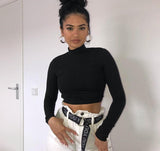 Hollow Out Backless Long Sleeve T-Shirt - Easy Pickins Store