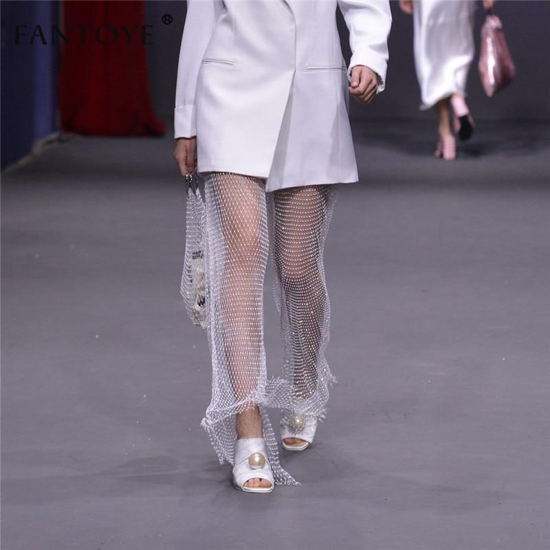 Hollow Out Elastic Fishnet Pants - Easy Pickins Store