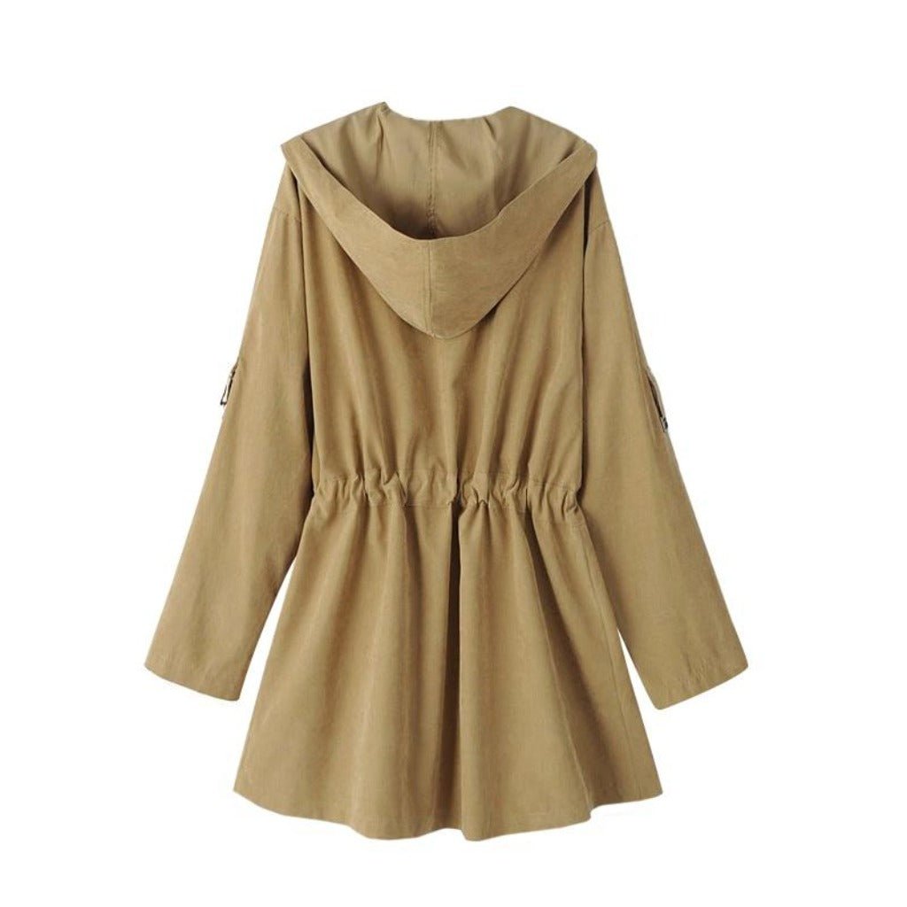 Open Stitch Light Windbreaker Hooded Coat - Easy Pickins Store