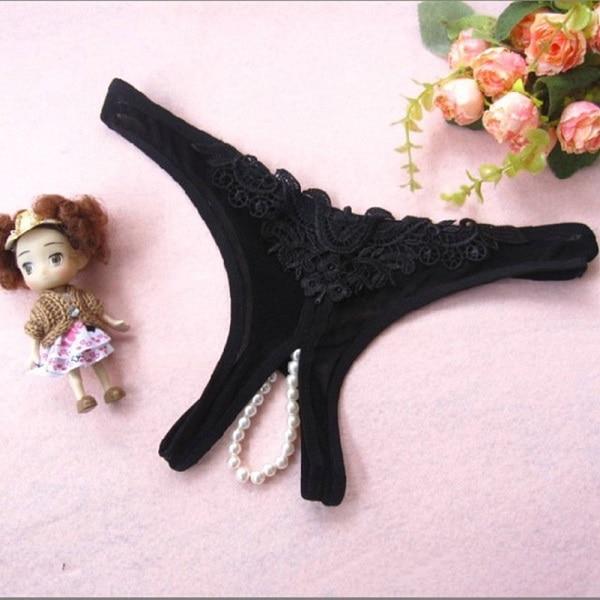 Hot Sexy Lingerie Lace Women G String Bowknot Low Waist Pearl Thongs Panties Latex Panties Briefs Lingerie Hot Erotic Underwear|latex panties|panties latex|sexy latex underwear - Easy Pickins Store