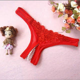 Hot Sexy Lingerie Lace Women G String Bowknot Low Waist Pearl Thongs Panties Latex Panties Briefs Lingerie Hot Erotic Underwear|latex panties|panties latex|sexy latex underwear - Easy Pickins Store