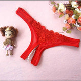 Hot Sexy Lingerie Lace Women G String Bowknot Low Waist Pearl Thongs Panties Latex Panties Briefs Lingerie Hot Erotic Underwear|latex panties|panties latex|sexy latex underwear - Easy Pickins Store