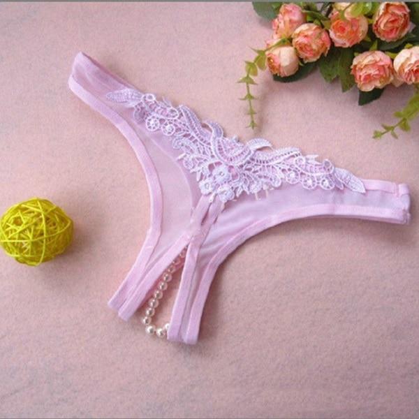 Hot Sexy Lingerie Lace Women G String Bowknot Low Waist Pearl Thongs Panties Latex Panties Briefs Lingerie Hot Erotic Underwear|latex panties|panties latex|sexy latex underwear - Easy Pickins Store