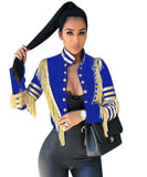 Jacket Gold Strip Tassel Coat Long Sleeve - Easy Pickins Store