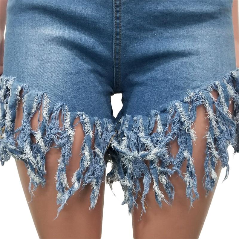 Jeans Shorts Fringed Sanded Denim Shorts Casual Straight - Easy Pickins Store