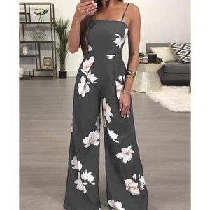 Jumpsuit Loose Floral Printed Wide Leg - Easy Pickins Store