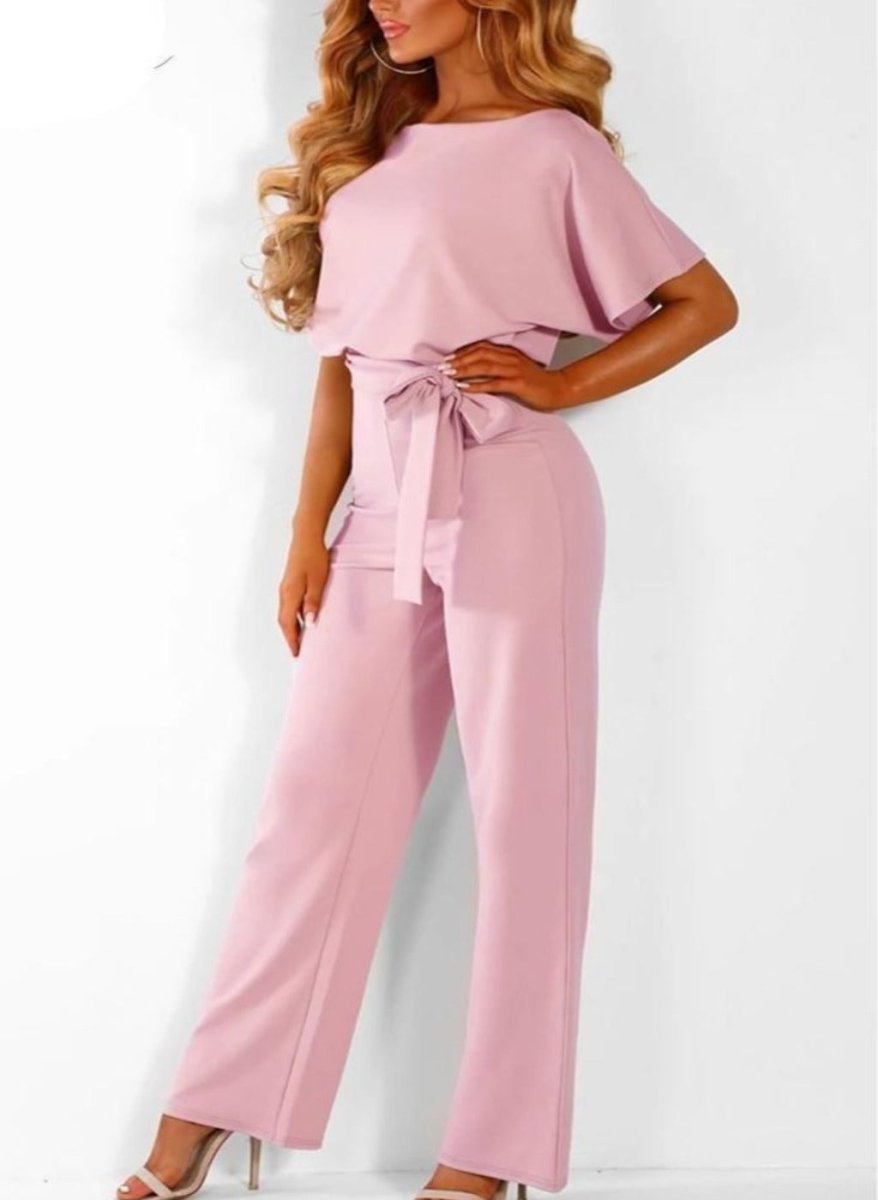 Jumpsuit Streetwear Romper Lace up Short Sleeve - Easy Pickins Store