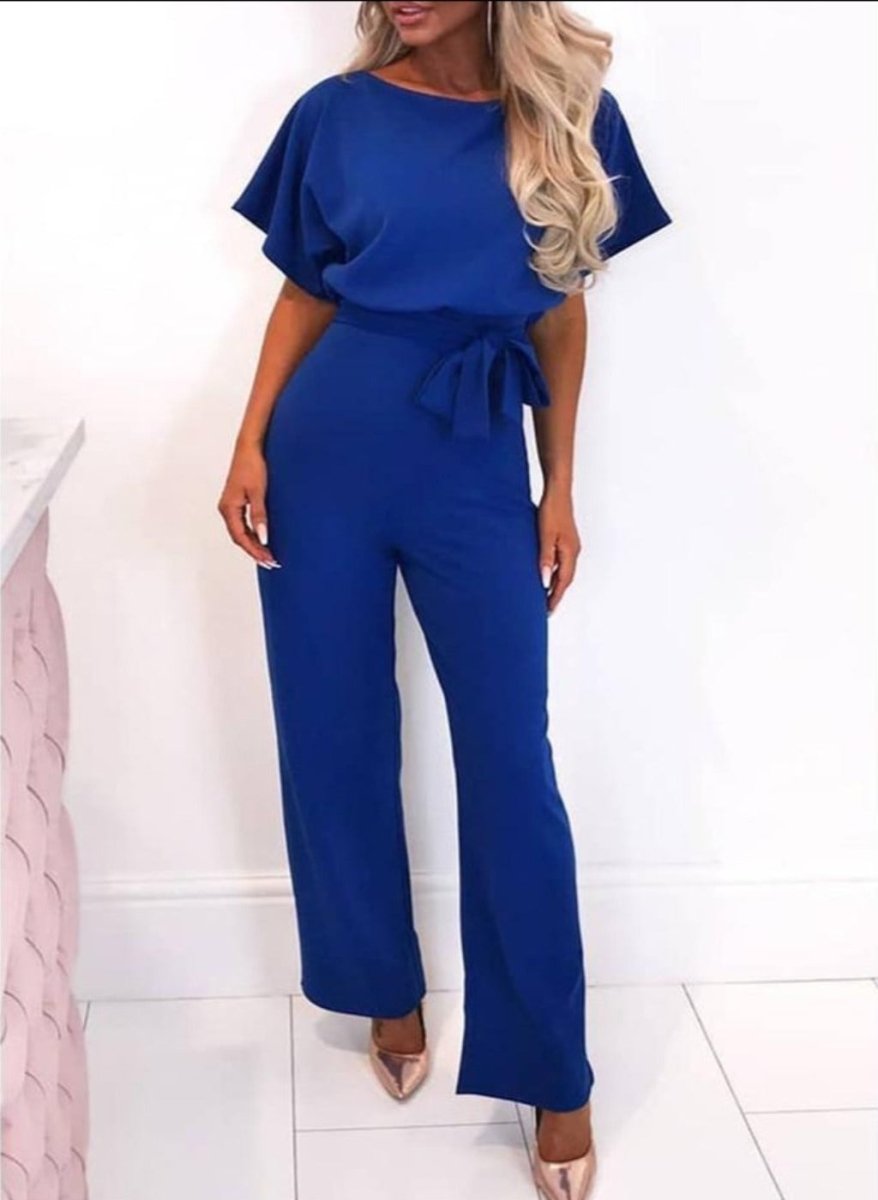 Jumpsuit Streetwear Romper Lace up Short Sleeve - Easy Pickins Store