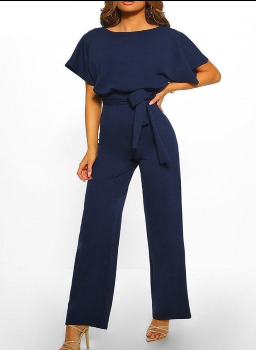 Jumpsuit Streetwear Romper Lace up Short Sleeve - Easy Pickins Store