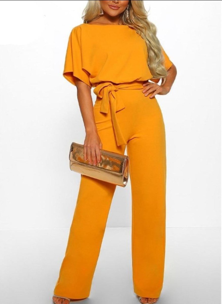 Jumpsuit Streetwear Romper Lace up Short Sleeve - Easy Pickins Store