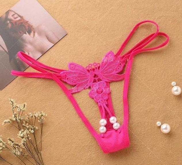 Lace Open Crotch Panties Straps Bow Tie Free Size - Easy Pickins Store